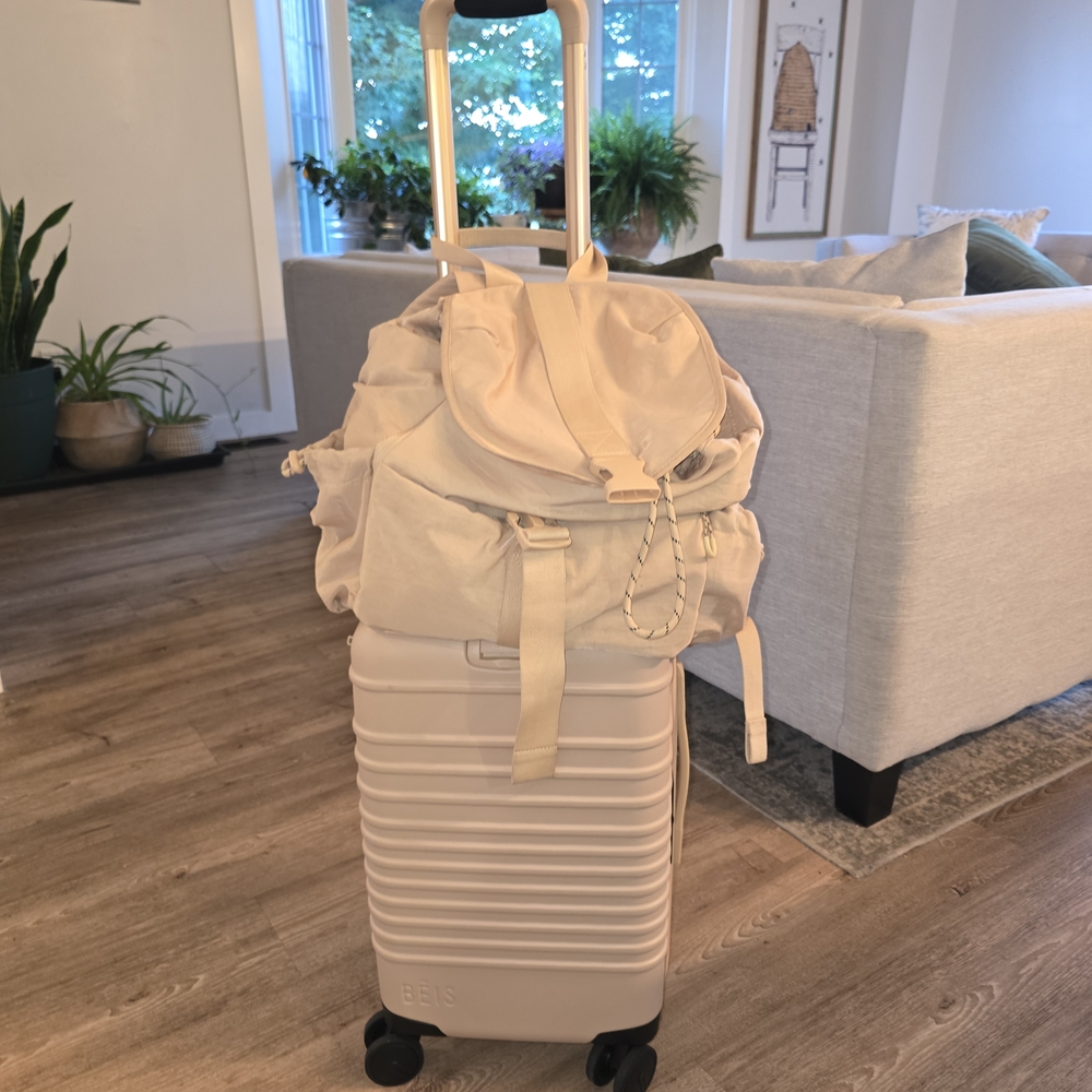 Beis Beige Rolling Suitcase with Backpack